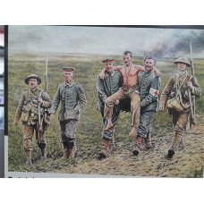 British and German soldiers