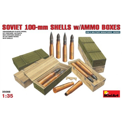SOVİET 100mm SHELLS w/AMMO BOXES
